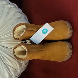 Cat and Jack Girls/toddlers Size 8 Cognac Ugg Style Boots